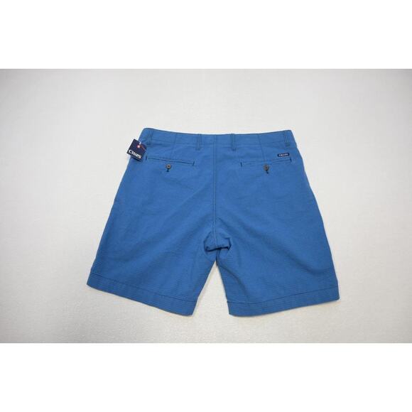 Chaps Ralph Lauren Khaki Chino Shorts Blue Casual Flat 9" INS Mens Sz 36 NWT - Picture 5 of 5
